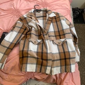 Over sized flannel jacket
